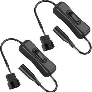 2Pack DC5521 DC 5.5x2.1mm Male to 12V PC Fan Adapter | Inline On Off Switch, Compatible with 3 Pin 4 Pin Computer Cooling Fans, 12V 3A 36W Output (11.8inch) 2Pack DC5521 DC 5.5x2.1mm Male to 12V PC Fan Adapter | Inline On Off Switch, Compatible with 3 Pin 4 Pin Computer Cooling Fans, 12V 3A 36W Output (11.8inch)