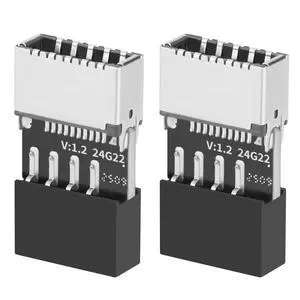 2 Pack USB 2.0 to USB 3.2 Gen 1 Header Adapter Front Panel Connector Motherboard 9 Pin to 20-Pin Type E Key-A Female Adapter 2 Pack USB 2.0 to USB 3.2 Gen 1 Header Adapter Front Panel Connector Motherboard 9 Pin to 20-Pin Type E Key-A Female Adapter