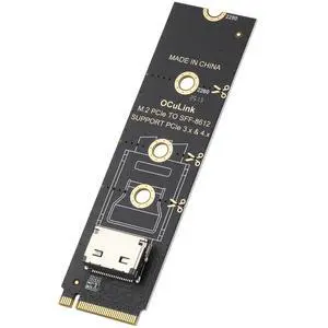 M.2 NVME Pcie to OCuLink SFF-8612 Adapter, PCIe 4.0 x4 64Gbps to OCuLink SFF-8611 4i Host Adapter for eGPU GPU and M.2 NGFF SSD 2230 2242 2260 2280 M.2 NVME Pcie to OCuLink SFF-8612 Adapter, PCIe 4.0 x4 64Gbps to OCuLink SFF-8611 4i Host Adapter for eGPU GPU and M.2 NGFF SSD 2230 2242 2260 2280