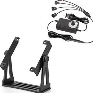 PC Fan Speed Controller with Power Supply, Aluminum PC Fan Stand PC Fan Speed Controller with Power Supply, Aluminum PC Fan Stand