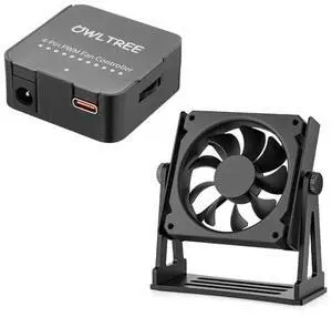 PWM Fan Speed Controlller and Aluminum PC Fan Stand PWM Fan Speed Controlller and Aluminum PC Fan Stand