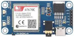 Cat-1/GSM/GPRS/GNSS HAT for Raspberry Pi Raspberry Pi 5 4B+ 4B 3B+ 3B 2B+ Zero W WH Jetson Nano Based On A7670E Module GNSS Positioning Support LTE Cat-1 / 2G Cat-1/GSM/GPRS/GNSS HAT for Raspberry Pi Raspberry Pi 5 4B+ 4B 3B+ 3B 2B+ Zero W WH Jetson Nano Based On A7670E Module GNSS Positioning Support LTE Cat-1 / 2G