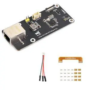 PCIe to 2.5G Ethernet Adapter Board (C) for Raspberry Pi 5, RTL8125 2.5GbE RJ45 LAN, PCIe x1 Gen2 16-Pin, Driver-Free Plug and Play, Side-Mount Acrylic Bracket PCIe to 2.5G Ethernet Adapter Board (C) for Raspberry Pi 5, RTL8125 2.5GbE RJ45 LAN, PCIe x1 Gen2 16-Pin, Driver-Free Plug and Play, Side-Mount Acrylic Bracket