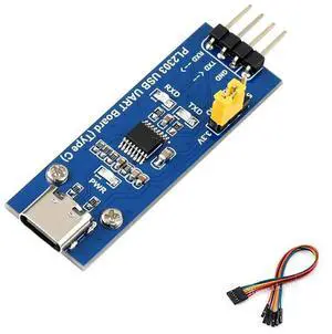 PL2303 USB to UART (TTL) Communication Module, USB-C Connector,Adopts PL2303GS New Version Device,Compatible 1.8V/2.5V/3.3V/5V Logic Level PL2303 USB to UART (TTL) Communication Module, USB-C Connector,Adopts PL2303GS New Version Device,Compatible 1.8V/2.5V/3.3V/5V Logic Level