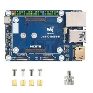 CM5 Base Board for Raspberry Pi Compute Module 5, Mini Base Board B with EEPROM & Encryption Chip, GPIO Header, USB HDMI Adapter, for CM5 Lite/eMMC CM5 Base Board for Raspberry Pi Compute Module 5, Mini Base Board B with EEPROM & Encryption Chip, GPIO Header, USB HDMI Adapter, for CM5 Lite/eMMC