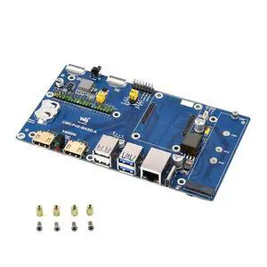 Fits Raspberry Pi Compute Module 5 IO Board with PoE Feature, M.2 NVMe SSD Support, GPIO Header,Ethernet, USB, HDMI, and TF Slot for All CM5 Variants Fits Raspberry Pi Compute Module 5 IO Board with PoE Feature, M.2 NVMe SSD Support, GPIO Header,Ethernet, USB, HDMI, and TF Slot for All CM5 Variants