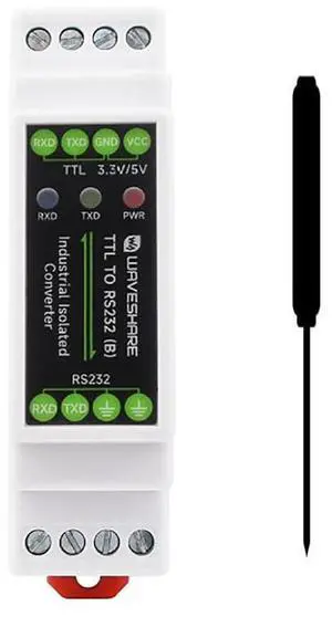 Galvanic Isolated Converter Rail-Mount TTL to RS232 Serial Port Converter Lightningproof & Anti-Surge TTL Serial Converter Rail-Mount Support Galvanic Isolated Converter Rail-Mount TTL to RS232 Serial Port Converter Lightningproof & Anti-Surge TTL Serial Converter Rail-Mount Support