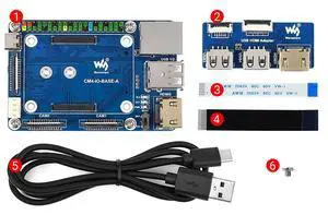 CM4-IO-BASE-A + USB HDMI Adapter, Mini Base Board for Raspberry Pi Compute Module 4 with More USB and HDMI Connectors CM4-IO-BASE-A + USB HDMI Adapter, Mini Base Board for Raspberry Pi Compute Module 4 with More USB and HDMI Connectors