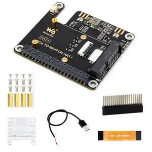 PCIe to MiniPCIe Adapter for Raspberry Pi 5, Compatible with MiniPCIe Wire-Less NIC, Plug and Play, Supports USB Blue-Tooth, PCIe HAT+ No Need Driver PCIe to MiniPCIe Adapter for Raspberry Pi 5, Compatible with MiniPCIe Wire-Less NIC, Plug and Play, Supports USB Blue-Tooth, PCIe HAT+ No Need Driver