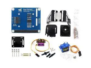 2-DOF Pan-Tilt HAT for Any Version of Raspberry Pi/Jetson Nano Onboard PCA9685 PWM Chip and TSL2581 Ambient Light Sensor for Camera Moving and Light Intensity Sensing 2-DOF Pan-Tilt HAT for Any Version of Raspberry Pi/Jetson Nano Onboard PCA9685 PWM Chip and TSL2581 Ambient Light Sensor for Camera Moving and Light Intensity Sensing
