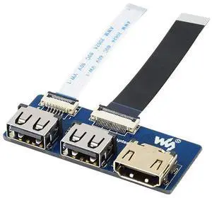 USB HDMI Adapter for CM4-IO-BASE, Adapting FFC Connector to Standard Connector as DHMI and USB 2.0 USB HDMI Adapter for CM4-IO-BASE, Adapting FFC Connector to Standard Connector as DHMI and USB 2.0