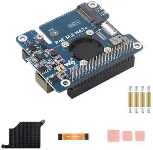 PCIe to M.2 Adapter for Raspberry Pi 5 with PoE Function Supports NVMe Protocol M.2 Solid State Drive Supports 802.3af/at High-Speed Reading/Writing Fits Raspberry Pi 5 PoE HAT PCIe to M.2 Adapter for Raspberry Pi 5 with PoE Function Supports NVMe Protocol M.2 Solid State Drive Supports 802.3af/at High-Speed Reading/Writing Fits Raspberry Pi 5 PoE HAT