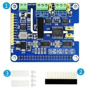 2-Channel(2-CH) Isolated CAN FD Expansion HAT for Raspberry Pi with Multi Onboard Protection Circuits Original CAN 2.0 Protocol up to 8Mbps Data Rate 2-Channel(2-CH) Isolated CAN FD Expansion HAT for Raspberry Pi with Multi Onboard Protection Circuits Original CAN 2.0 Protocol up to 8Mbps Data Rate
