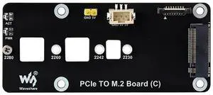 for Raspberry Pi 5 PCIe to M.2 Adapter Board (C) Compatible NVMe Protocol M.2 Solid State Drive with Transparent Acrylic Mounting Plate for Raspberry Pi 5 PCIe to M.2 Adapter Board (C) Compatible NVMe Protocol M.2 Solid State Drive with Transparent Acrylic Mounting Plate