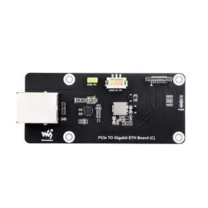 PCIe to Gigabit ETH Board (C) for Raspberry Pi 5 PCIe to RJ45 Module Fits Raspberry Pi OS Driver Free with Acrylic Mounting Plate PCIe to Gigabit ETH Board (C) for Raspberry Pi 5 PCIe to RJ45 Module Fits Raspberry Pi OS Driver Free with Acrylic Mounting Plate