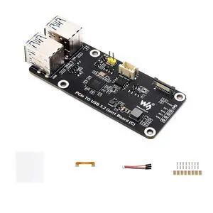 PCIe to 4-Ch USB3.2 Gen1 Board (C) for Raspberry Pi 5, High-Speed USB 3.2 Gen1 Up to 5Gbps Transmission Speed, Driver No Need, Plug and Play for Raspberry Pi 5 PCIe Adapter PCIe to 4-Ch USB3.2 Gen1 Board (C) for Raspberry Pi 5, High-Speed USB 3.2 Gen1 Up to 5Gbps Transmission Speed, Driver No Need, Plug and Play for Raspberry Pi 5 PCIe Adapter