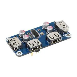 USB HUB HAT (B) for Raspberry Pi Series with 4X USB 2.0 Ports Compatible with USB 2.0/1.1, Plug-and-Play USB HUB HAT (B) for Raspberry Pi Series with 4X USB 2.0 Ports Compatible with USB 2.0/1.1, Plug-and-Play