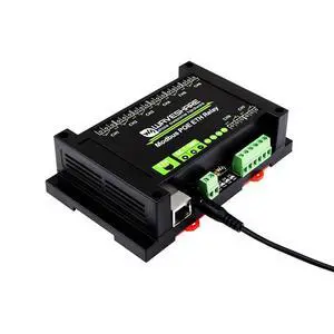 8-Ch Ethernet Relay Module with PoE Port Communication Modbus RTU/Modbus TCP Protocol Cover with Industrial Grade Rail-Mount Case 8-Ch Ethernet Relay Module with PoE Port Communication Modbus RTU/Modbus TCP Protocol Cover with Industrial Grade Rail-Mount Case