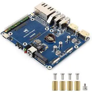 Dual Ethernet Base Board for Raspberry Pi CM5, 2.5G & 1G RJ45 Ports, Dual 4K Display, Dual MIPI, NVMe SSD Boot Support, Compatible with for Rasp-Berry Pi Compute Module 5 Lite/eMMC Dual Ethernet Base Board for Raspberry Pi CM5, 2.5G & 1G RJ45 Ports, Dual 4K Display, Dual MIPI, NVMe SSD Boot Support, Compatible with for Rasp-Berry Pi Compute Module 5 Lite/eMMC