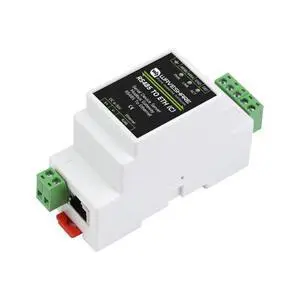 Industrial RS485 to RJ45 Ethernet Serial Server Rail-Mount RS485 to Ethernet Module, TCP/IP to RS485 Converter, Modbus Gateway, MQTT Gateway, IoT Data Acquisitor, Supports TCP/UDP, Multi Host Polling Industrial RS485 to RJ45 Ethernet Serial Server Rail-Mount RS485 to Ethernet Module, TCP/IP to RS485 Converter, Modbus Gateway, MQTT Gateway, IoT Data Acquisitor, Supports TCP/UDP, Multi Host Polling