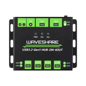 Industrial Grade USB 3.2 HUB, Switchable Dual Hosts, Multi Protections, Extending 4X USB Ports, 2 in 4 Out, Multi OS Industrial Grade USB 3.2 HUB, Switchable Dual Hosts, Multi Protections, Extending 4X USB Ports, 2 in 4 Out, Multi OS