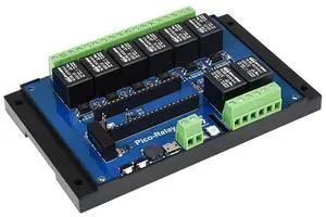 Industrial 8-Channel Relay Module for Raspberry Pi Pico, with Embedded Protections Power Supply & Photocoupler Isolation Industrial 8-Channel Relay Module for Raspberry Pi Pico, with Embedded Protections Power Supply & Photocoupler Isolation