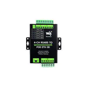 4-Ch RS485 to RJ45 Ethernet Serial Server 4 Channels RS485 Independent Operation Modbus Gateway with POE Function Industrial Isolated Serial Module Bi-Directional Transmission 4-Ch RS485 to RJ45 Ethernet Serial Server 4 Channels RS485 Independent Operation Modbus Gateway with POE Function Industrial Isolated Serial Module Bi-Directional Transmission