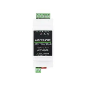 Industrial Serial RS232 to RJ45 Ethernet Server Module with POE Function TCP/IP to Serial Rail-Mount Support Industrial Serial RS232 to RJ45 Ethernet Server Module with POE Function TCP/IP to Serial Rail-Mount Support