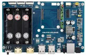 PoE UPS Uninterruptible Power Supply Base Board for All Raspberry Pi Compute Module 4 (CM4), Dual HDMI, Quad USB2.0,40PIN GPIO Header PoE UPS Uninterruptible Power Supply Base Board for All Raspberry Pi Compute Module 4 (CM4), Dual HDMI, Quad USB2.0,40PIN GPIO Header