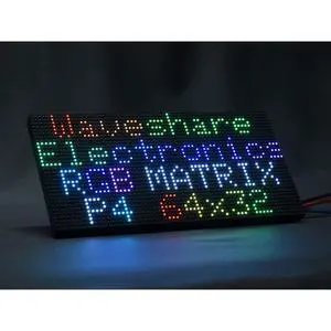 RGB Full-Color LED Matrix Panel for Raspberry Pi and Ardui, 4mm Pitch, 64×32, Brightness Adjustable,2048 Individual RGB LEDs RGB Full-Color LED Matrix Panel for Raspberry Pi and Ardui, 4mm Pitch, 64×32, Brightness Adjustable,2048 Individual RGB LEDs