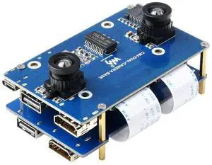 Binocular Camera Base Board Designed for Raspberry Pi Compute Module 4(CM4) Lite/eMMC Variants,with Interface Expander Board & FFC Cable Binocular Camera Base Board Designed for Raspberry Pi Compute Module 4(CM4) Lite/eMMC Variants,with Interface Expander Board & FFC Cable