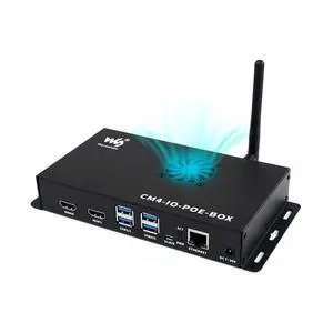 PoE Mini-Computer Based on for Raspberry Pi Compute Module 4 (CM4 NOT Included), Rich Peripheral Connectors, Metal Case, Cooling Fan Inside PoE Mini-Computer Based on for Raspberry Pi Compute Module 4 (CM4 NOT Included), Rich Peripheral Connectors, Metal Case, Cooling Fan Inside
