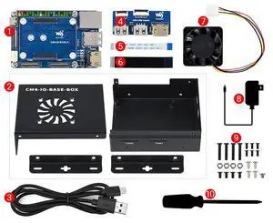 CM4-IO-BASE-BOX-A + USB HDMI Adapter, for Raspberry Pi Compute Module 4 Help Build CM4 Mini PC Easy CM4-IO-BASE-BOX-A + USB HDMI Adapter, for Raspberry Pi Compute Module 4 Help Build CM4 Mini PC Easy