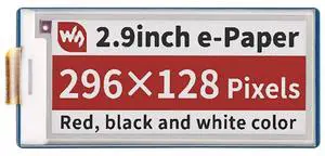 2.9inch E-Paper E-Ink Display Module (B) HAT for Raspberry Pi Pico, 296×128 Pixels,SPI Interface, Red/Black/White Three Color, Directly Plug 2.9inch E-Paper E-Ink Display Module (B) HAT for Raspberry Pi Pico, 296×128 Pixels,SPI Interface, Red/Black/White Three Color, Directly Plug