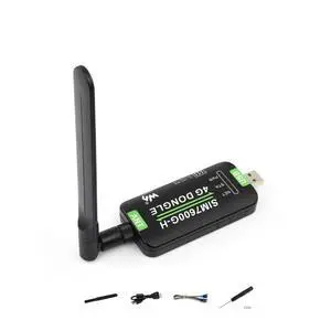 Industrial Grade SIM7600G-H 4G DONGLE with Antenna,4G Communication,GNSS Positioning, 2G/3G/4G Network Connection, Global Band Industrial Grade SIM7600G-H 4G DONGLE with Antenna,4G Communication,GNSS Positioning, 2G/3G/4G Network Connection, Global Band