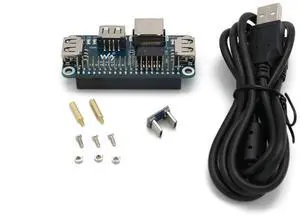 Ethernet/USB HUB HAT for Raspberry Pi, 1x RJ45 Ethernet Port Based on RTL8152B Chip, 3X USB Ports Perfectly Fit The Zero/Zero W/Zero WH Ethernet/USB HUB HAT for Raspberry Pi, 1x RJ45 Ethernet Port Based on RTL8152B Chip, 3X USB Ports Perfectly Fit The Zero/Zero W/Zero WH