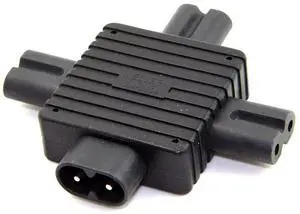 IEC 320 C8 1 to 3 C7 Splitter Power Adapter for Power Supply 1 in 3 Out IEC 320 C8 1 to 3 C7 Splitter Power Adapter for Power Supply 1 in 3 Out