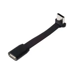 2.6 Inch USB C Short Flat Cable,USB 2.0 Type C Male to Female 90 Degree Angled PD 65W Fast Charge Data Extension Cable 66MM 2.6 Inch USB C Short Flat Cable,USB 2.0 Type C Male to Female 90 Degree Angled PD 65W Fast Charge Data Extension Cable 66MM