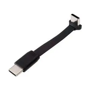 2.6 Inch USB C Short Flat Cable,USB 2.0 Type C Male to Male 90 Degree Angled PD 65W Fast Charge Data Extension Cable 66MM 2.6 Inch USB C Short Flat Cable,USB 2.0 Type C Male to Male 90 Degree Angled PD 65W Fast Charge Data Extension Cable 66MM