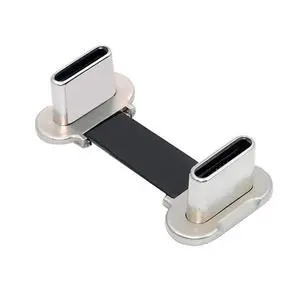 0.78Inch USB C Short Flat Cable, USB 2.0 Type C Dual 90 Degree Angled PD 65W Fast Charge Data Extension Cable for Power Bank 0.78Inch USB C Short Flat Cable, USB 2.0 Type C Dual 90 Degree Angled PD 65W Fast Charge Data Extension Cable for Power Bank