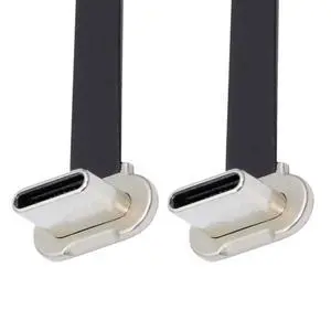 7.87 Inch USB C Short Flat Cable,USB 2.0 Type C Dual 90 Degree Angled PD 65W Fast Charge Data Extension Cable 20CM for Power Banks 7.87 Inch USB C Short Flat Cable,USB 2.0 Type C Dual 90 Degree Angled PD 65W Fast Charge Data Extension Cable 20CM for Power Banks