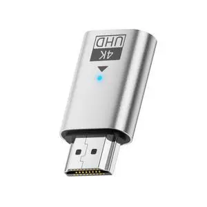 HDMI Virtual Display Adapter HDMI 1.4 Monitor Dummy Plug Headless Ghost Display Emulator Support EDID 3840x2160 4K@60hz with Indicator Light Silver HDMI Virtual Display Adapter HDMI 1.4 Monitor Dummy Plug Headless Ghost Display Emulator Support EDID 3840x2160 4K@60hz with Indicator Light Silver