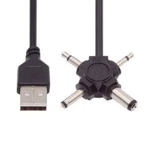 4 in 1 DC 5V 5.5x2.1mm 4.0x1.7mm Mono 3.5mm 2.5mm to USB 2.0 Power Plug Barrel Connector Charge Cable 1.5M 4 in 1 DC 5V 5.5x2.1mm 4.0x1.7mm Mono 3.5mm 2.5mm to USB 2.0 Power Plug Barrel Connector Charge Cable 1.5M