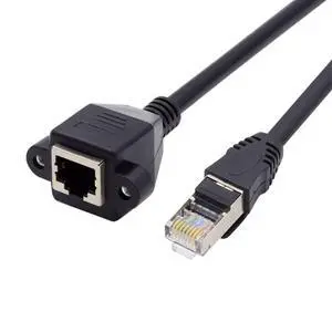 RJ45 Cable,8P8C FTP STP UTP Cat6 Male to Female LAN Ethernet Network Extension Cable with Panel Mount Holes RJ45 Cable,8P8C FTP STP UTP Cat6 Male to Female LAN Ethernet Network Extension Cable with Panel Mount Holes