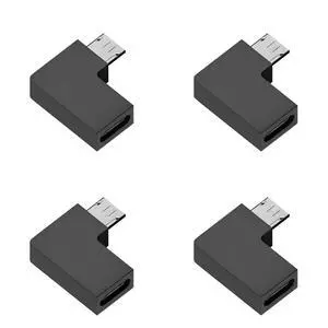 4 Pack USB C to Micro USB Adapter,Micro USB Male to USB C Female 90 Degree Right Angled Converter Connector Adapter Support Charge Data Sync 4 Pack USB C to Micro USB Adapter,Micro USB Male to USB C Female 90 Degree Right Angled Converter Connector Adapter Support Charge Data Sync