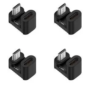 4 Pack USB C to Micro USB Adapter,Micro USB Male to USB C Female 180 Degree Down Angled Converter Connector Adapter Support Charge Data Sync 4 Pack USB C to Micro USB Adapter,Micro USB Male to USB C Female 180 Degree Down Angled Converter Connector Adapter Support Charge Data Sync