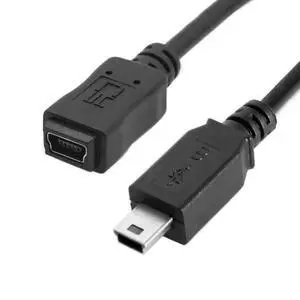 Mini USB Extension Cable USB 2.0 Mini USB 5Pin Male to Female Data Power Extension Cable Adapter 1.6ft Mini USB Extension Cable USB 2.0 Mini USB 5Pin Male to Female Data Power Extension Cable Adapter 1.6ft