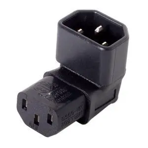 IEC 320 C14 Male to C13 Female 90 Degree UP Angled Power Extension Connector Adapter 10A 250V for Monitor/Computer/PDU Chassis/Printer IEC 320 C14 Male to C13 Female 90 Degree UP Angled Power Extension Connector Adapter 10A 250V for Monitor/Computer/PDU Chassis/Printer