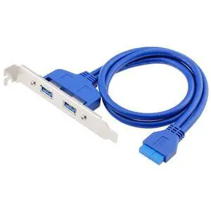 Internal 2Pin USB 3.0 Female Mount Panel to Motherboard 20pin Cable with PCI Bracket Internal 2Pin USB 3.0 Female Mount Panel to Motherboard 20pin Cable with PCI Bracket