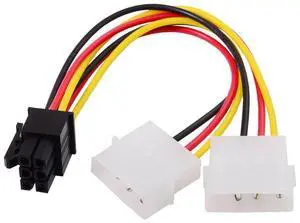IDE Dual 4Pin to ATX 6Pin EPS 12V Graphics Card Adapter Converter Cable, 2 IDE Dual 4pin IDE Male to 6 Pin Female Power Cable PCI Express Dual 4 Pin IDE Connector to 6 Pin Cable Adapter IDE Dual 4Pin to ATX 6Pin EPS 12V Graphics Card Adapter Converter Cable, 2 IDE Dual 4pin IDE Male to 6 Pin Female Power Cable PCI Express Dual 4 Pin IDE Connector to 6 Pin Cable Adapter